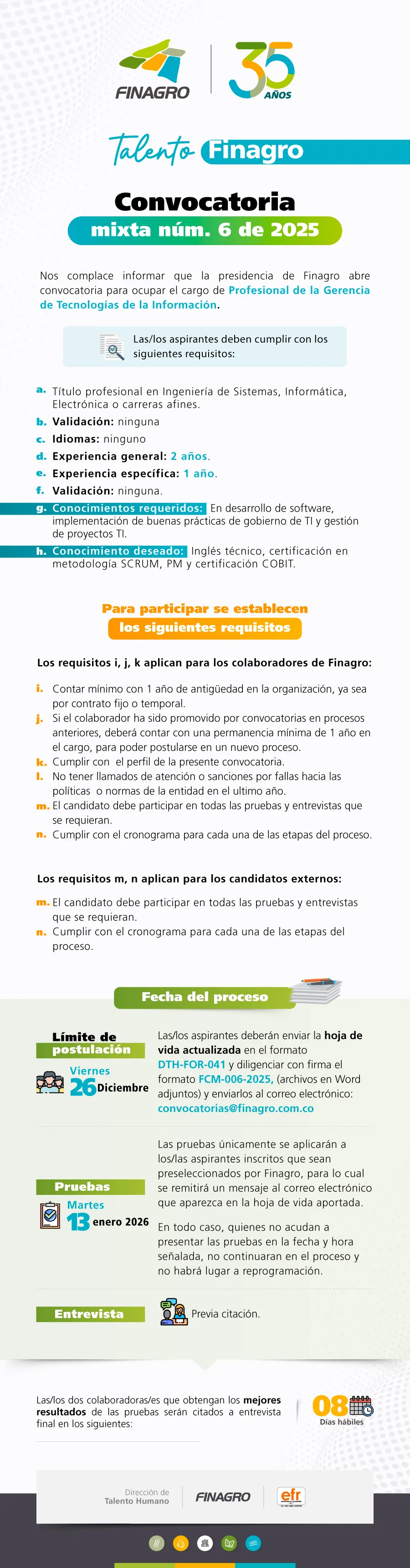 CONVOCATORIA MIXTA No. 06 DE 2025