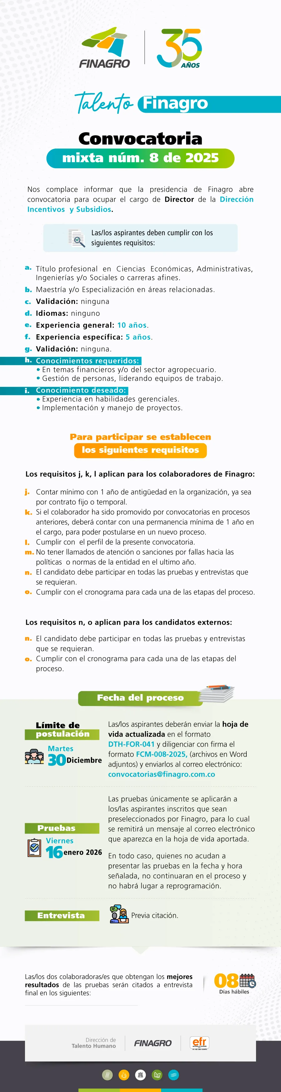 CONVOCATORIA MIXTA No. 08 DE 2025